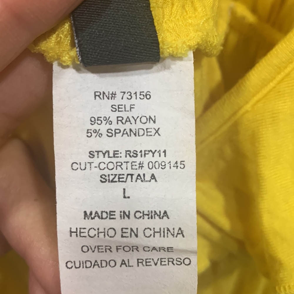 Kenneth Cole Reaction Yellow Sleeveless Ruffle Summer MIDI Dress Keyhole - Picture 7 of 7